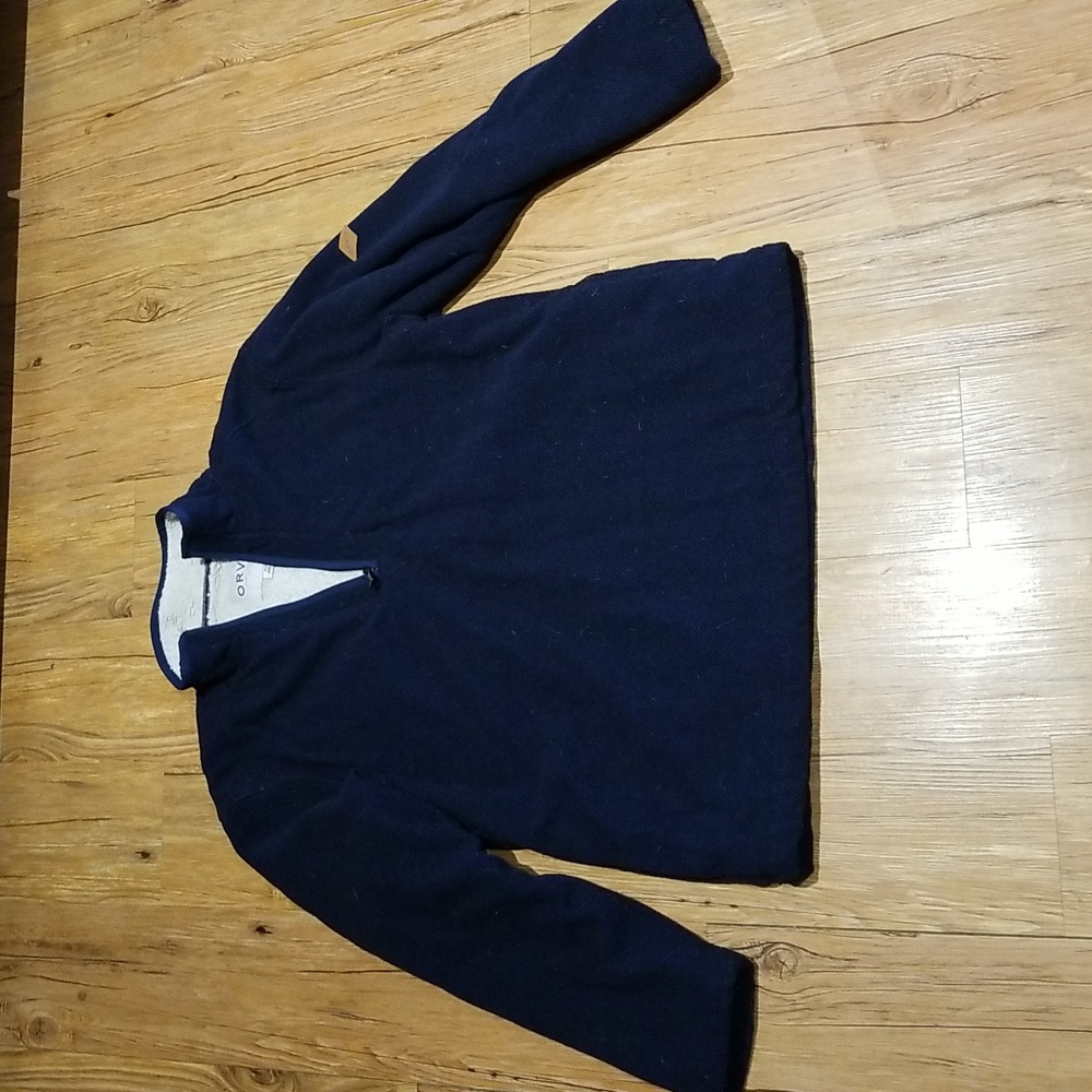 Orvis Navy 1/4 zip side pockets like new condition sz M